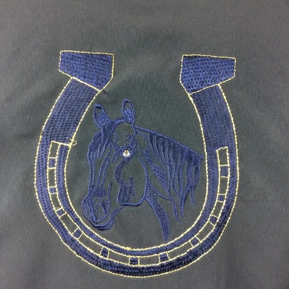 Ranchero Men's Blue Long sleeve Button Up Western Shirt Horse Embroidered Sz S - Picture 6 of 8